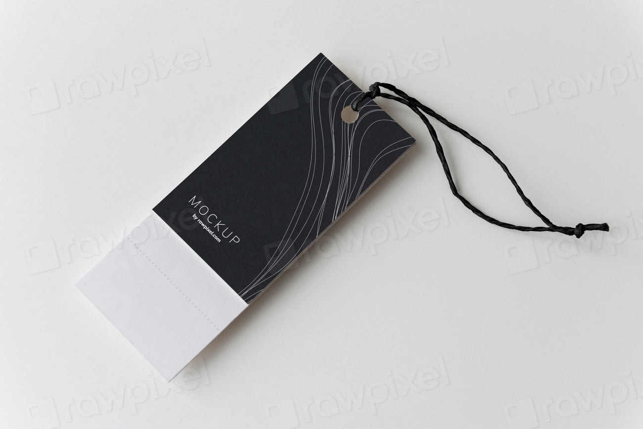 Black price tag design mockup | Premium PSD - rawpixel