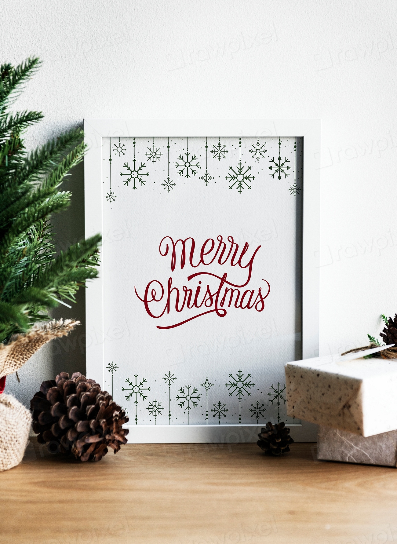 Christmas holiday greeting design mockup | Premium PSD Mockup - rawpixel