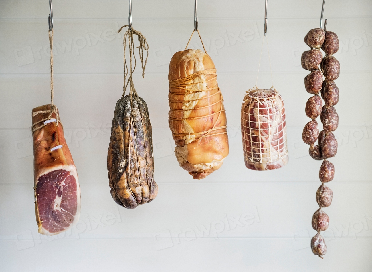 Closeup of charcuterie meat products Premium Photo rawpixel