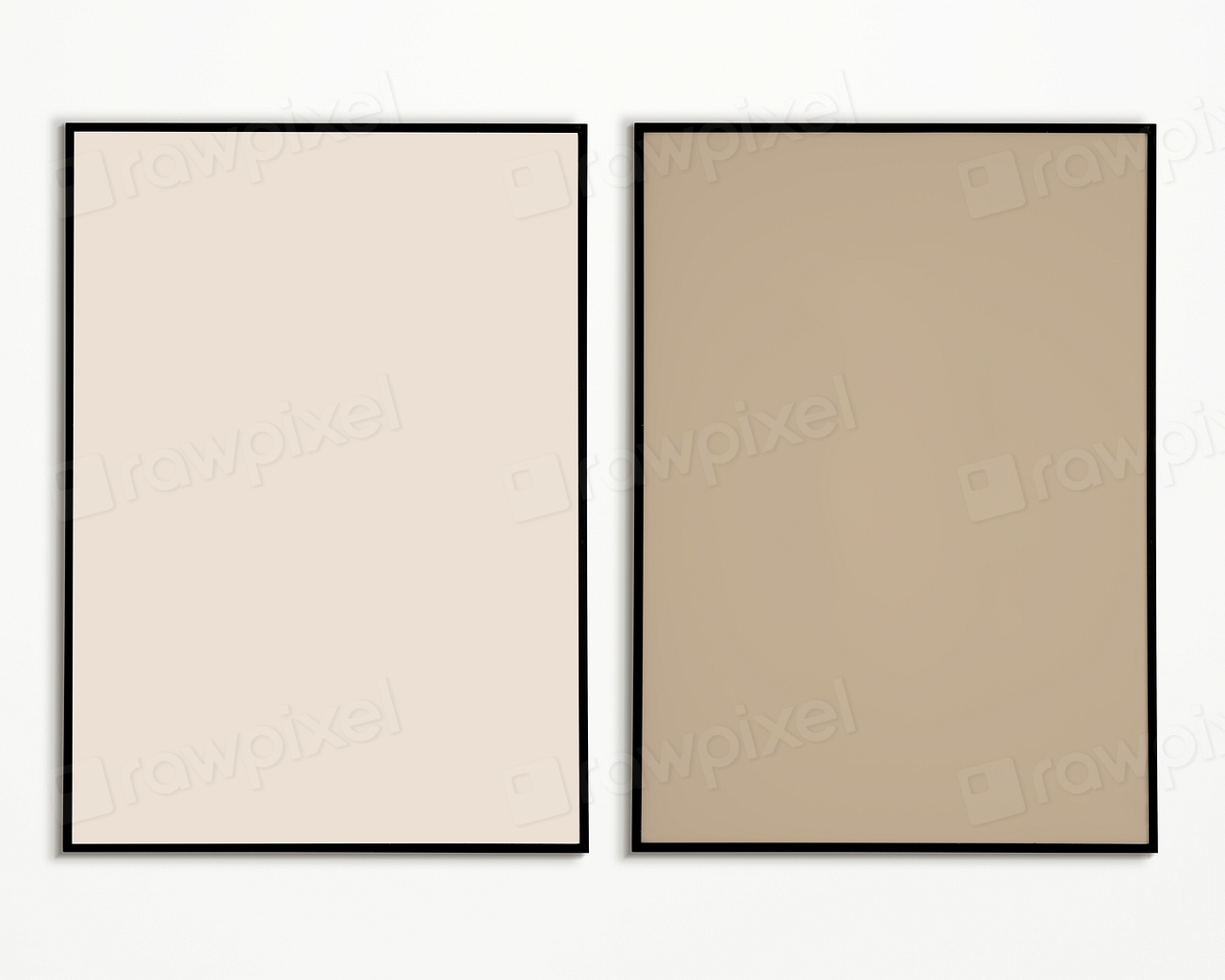 Two photo frames isolated white | Premium PSD Mockup - rawpixel