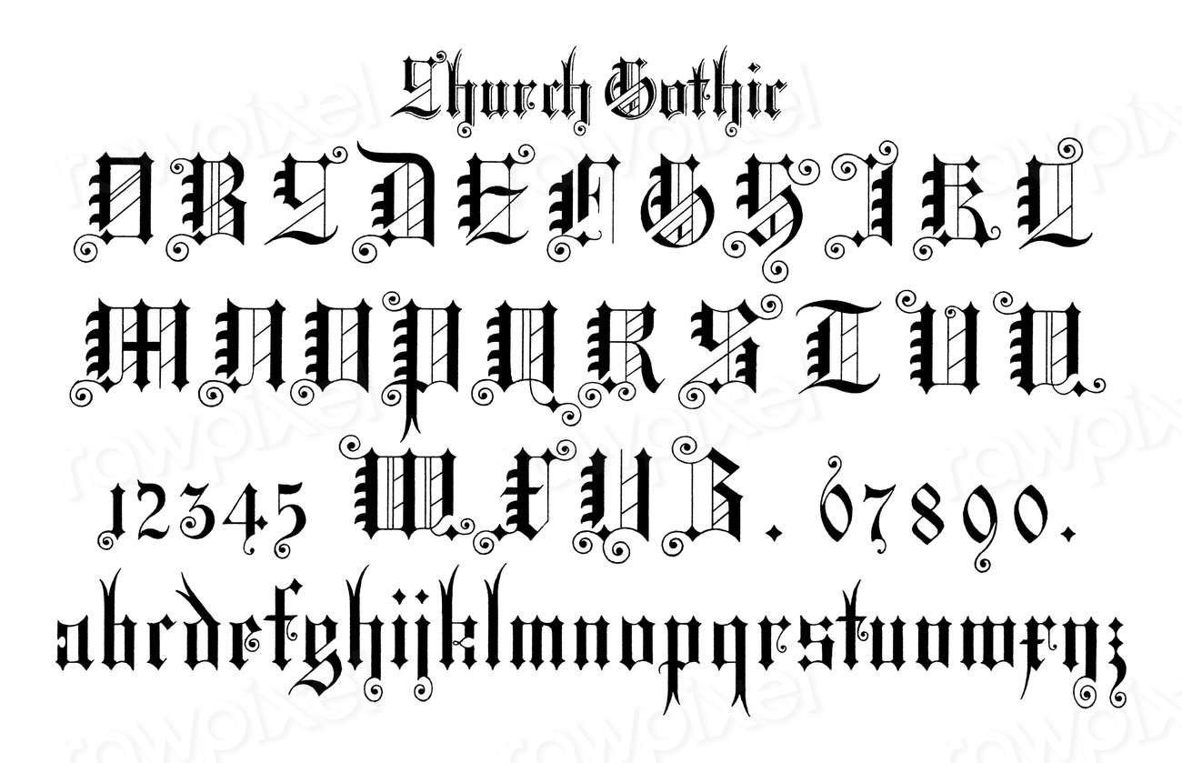 Church Gothic Calligraphy Fonts Draughtsmans Premium Psd Rawpixel