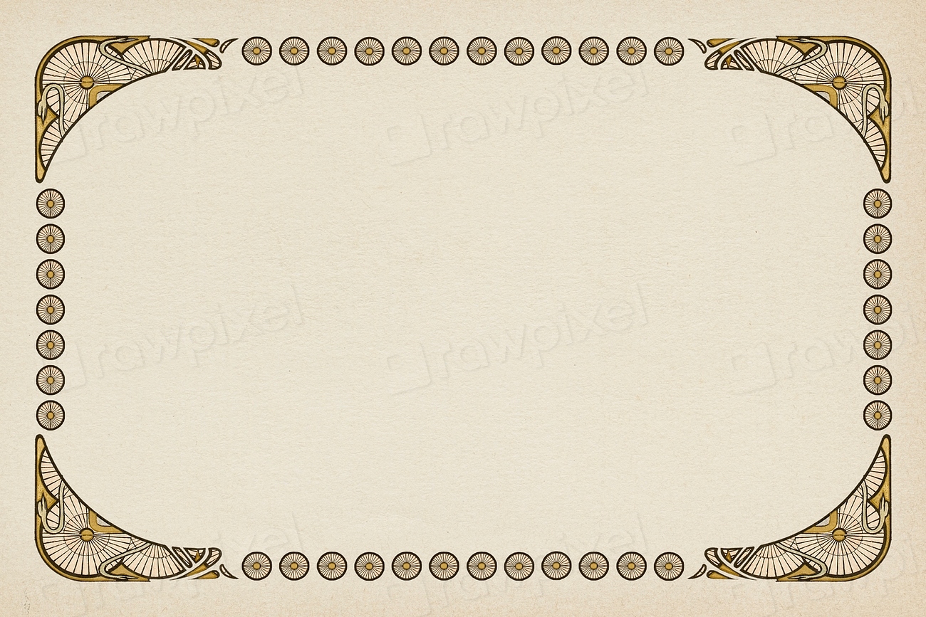 Art nouveau gold frame psd, Premium PSD rawpixel