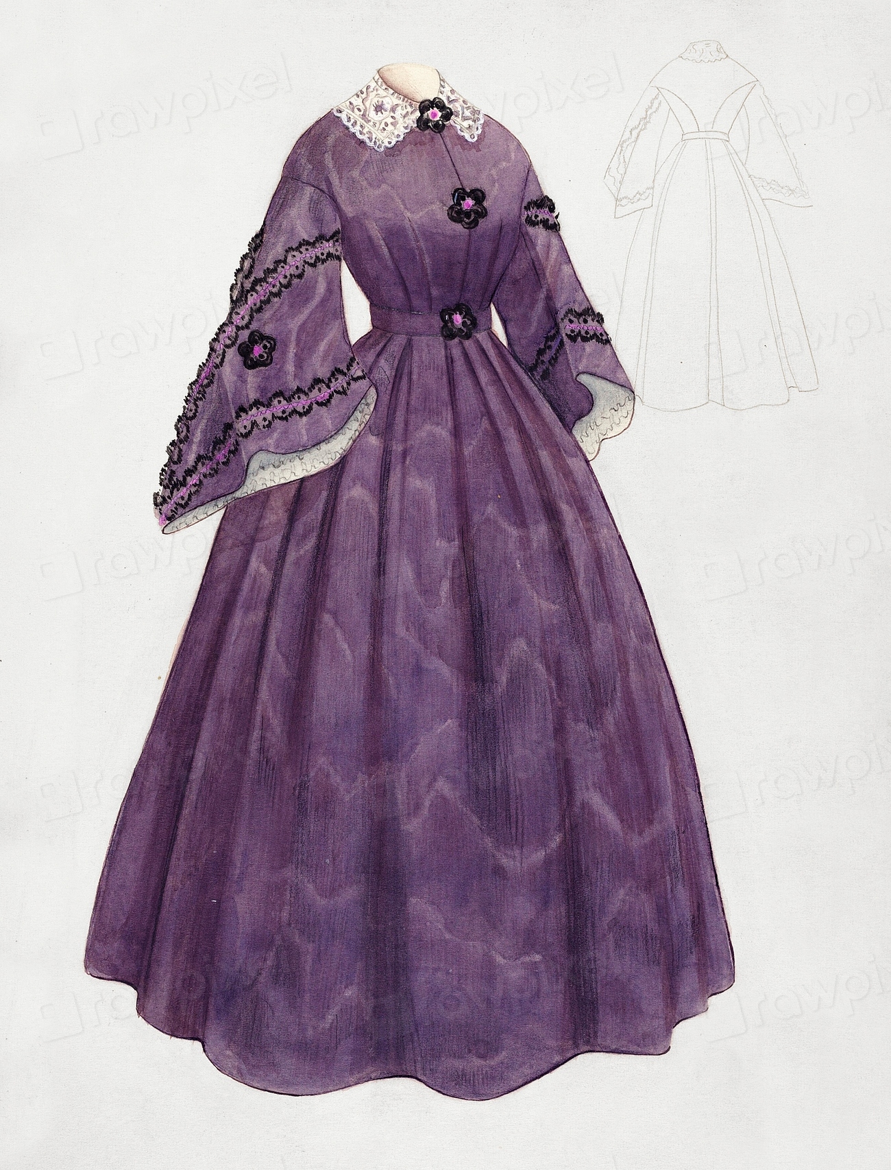 Dress (ca. 1940) Jessie M. | Free Photo Illustration - rawpixel