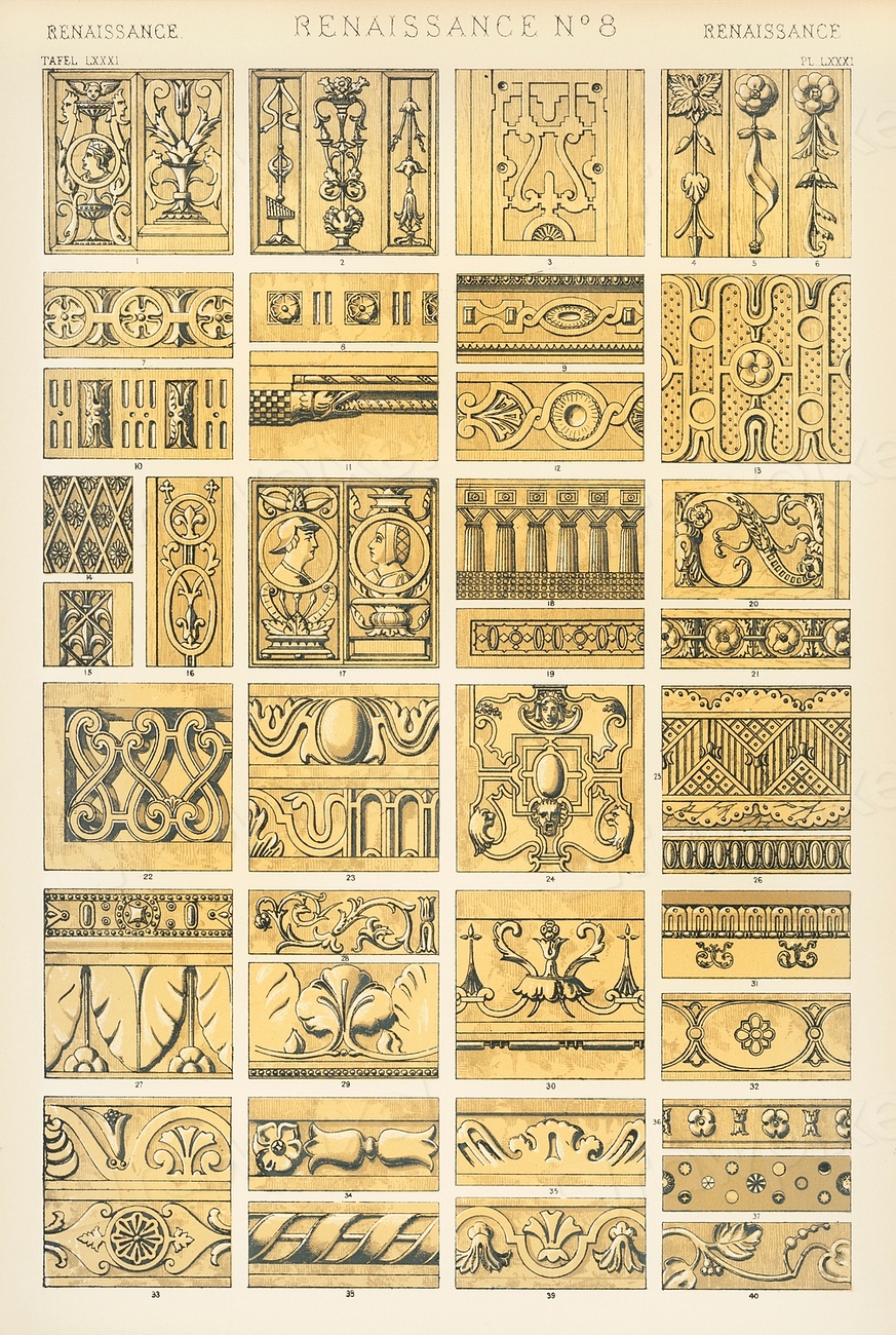 Vintage pattern. Digitally enhanced from our | Free Photo Illustration ...