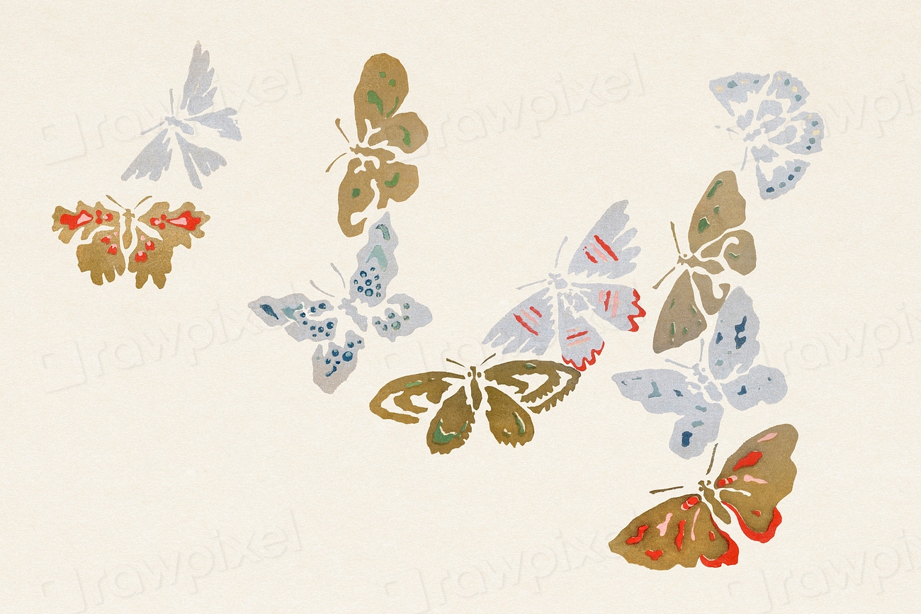 Japanese butterfly. Digitally enhanced our | Free Photo Illustration ...