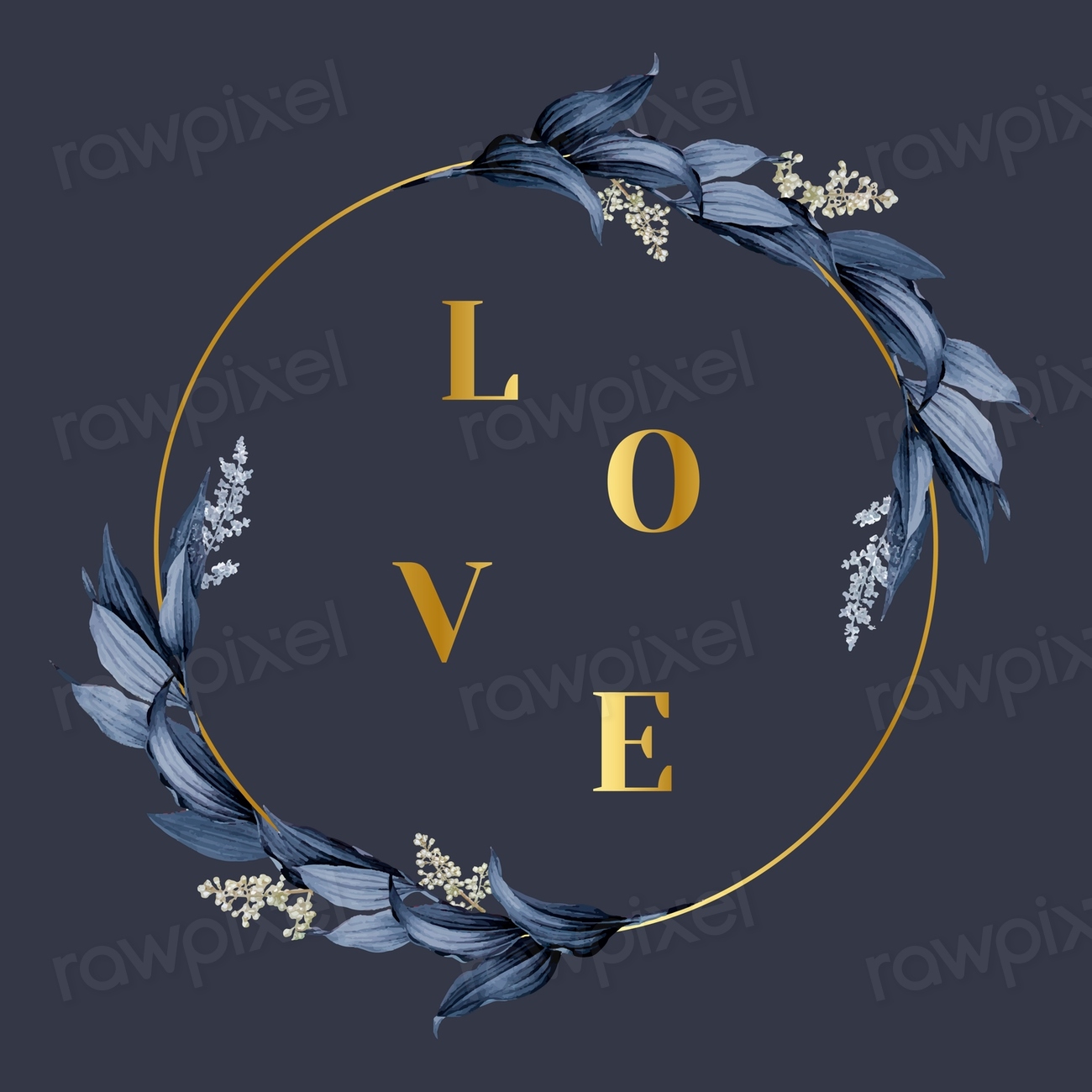 Love in a gold circle | Premium Vector - rawpixel