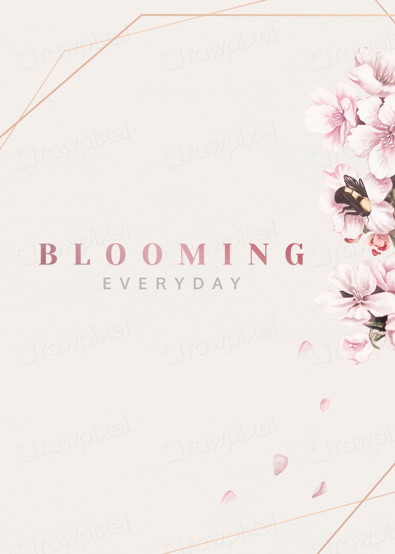 Blooming everyday floral frame illustration | Premium PSD - rawpixel