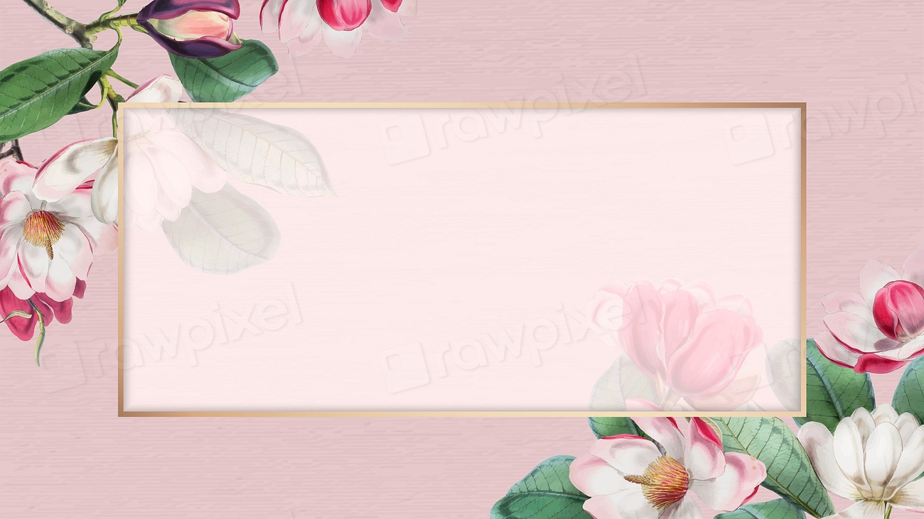 Pink blooming floral frame vector | Premium Vector - rawpixel