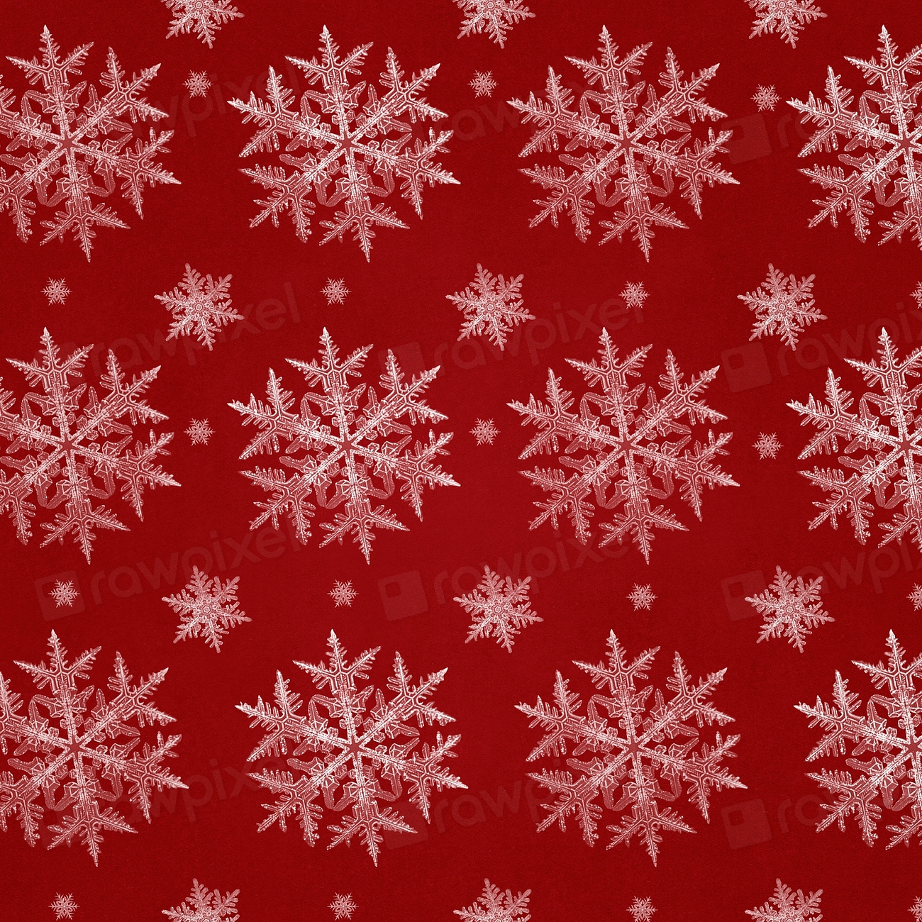 Red Christmas psd snowflake pattern | Premium PSD - rawpixel