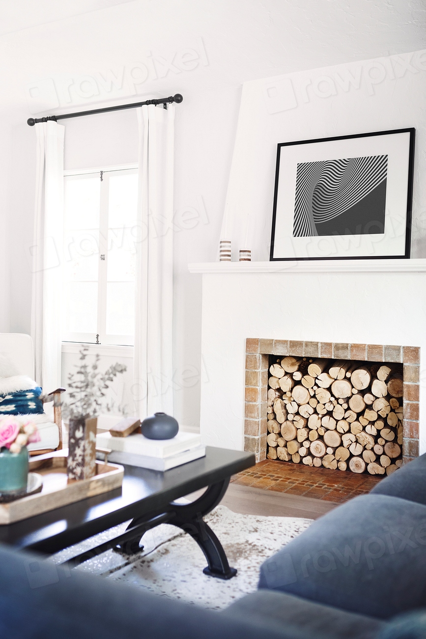 Firewood storage living room Premium Photo rawpixel