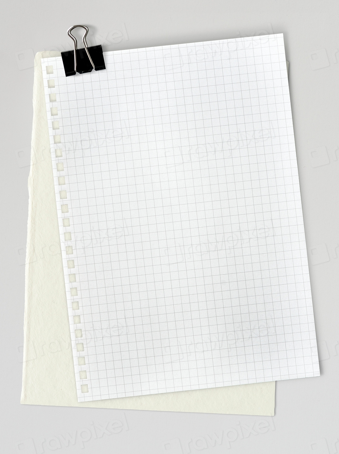 Blank white grid paper template | Premium PSD Mockup - rawpixel