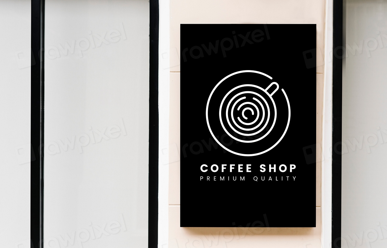 Minimal coffee shop sign mockup | Free PSD Mockup - rawpixel