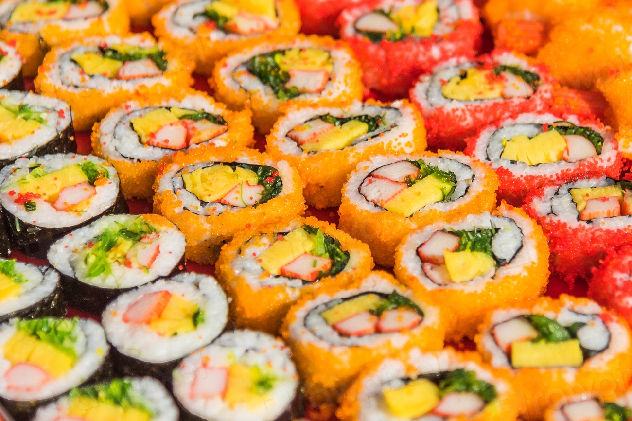 Colorful assortment of Sushi rolls | Free Photo - rawpixel
