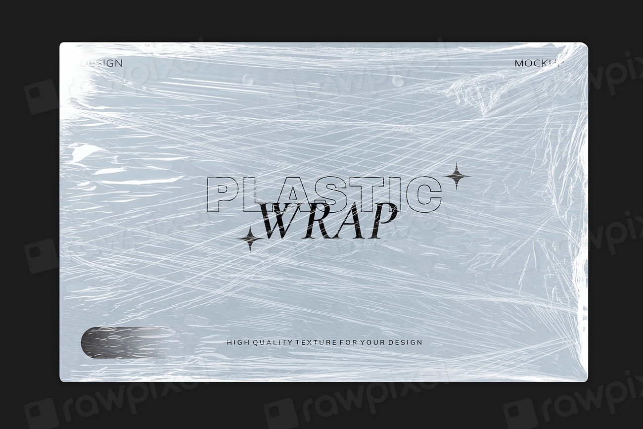 Plastic wrap mockup, product packaging Premium PSD Mockup rawpixel