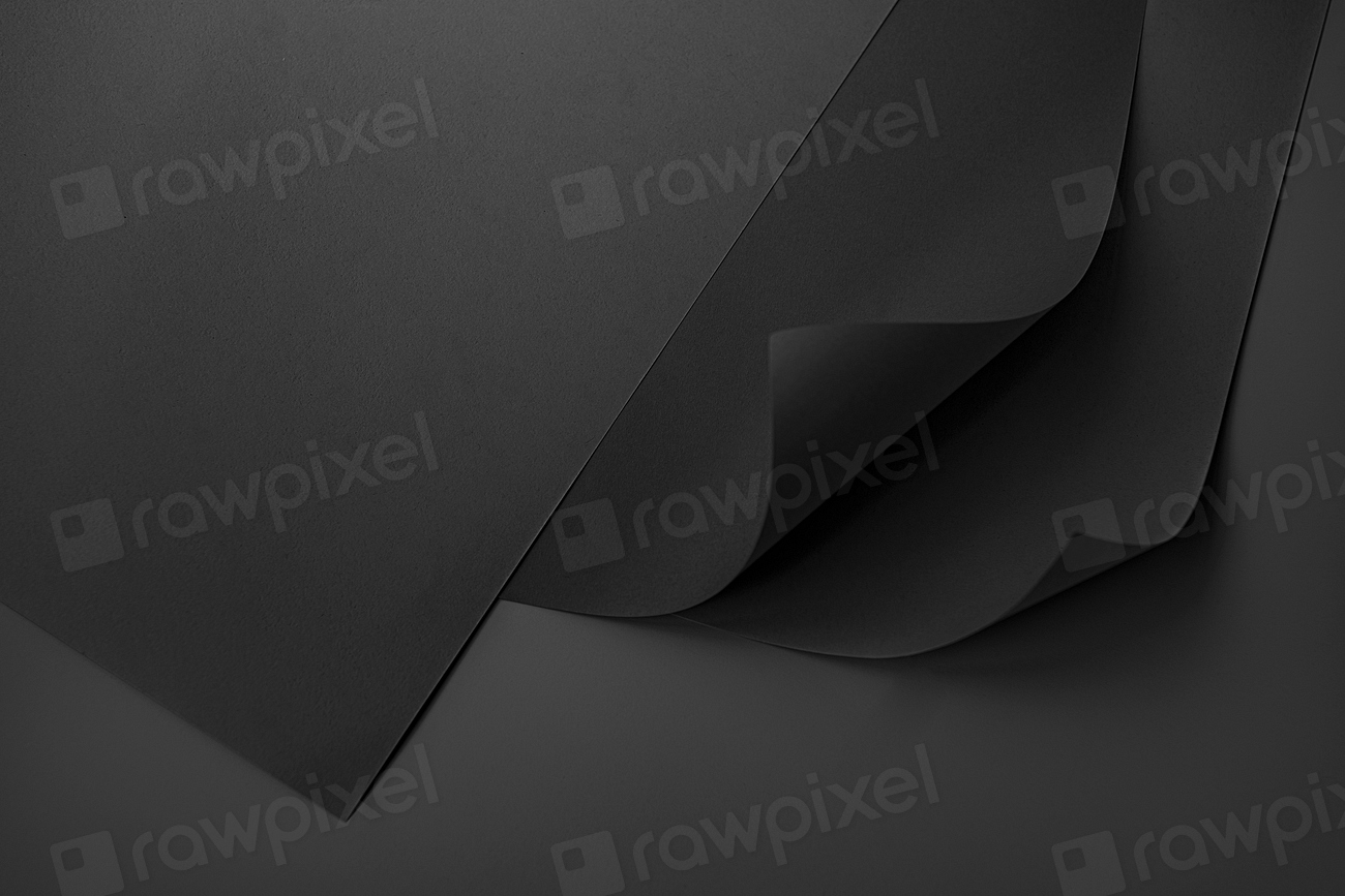 Curled black chart paper mockup Free PSD rawpixel