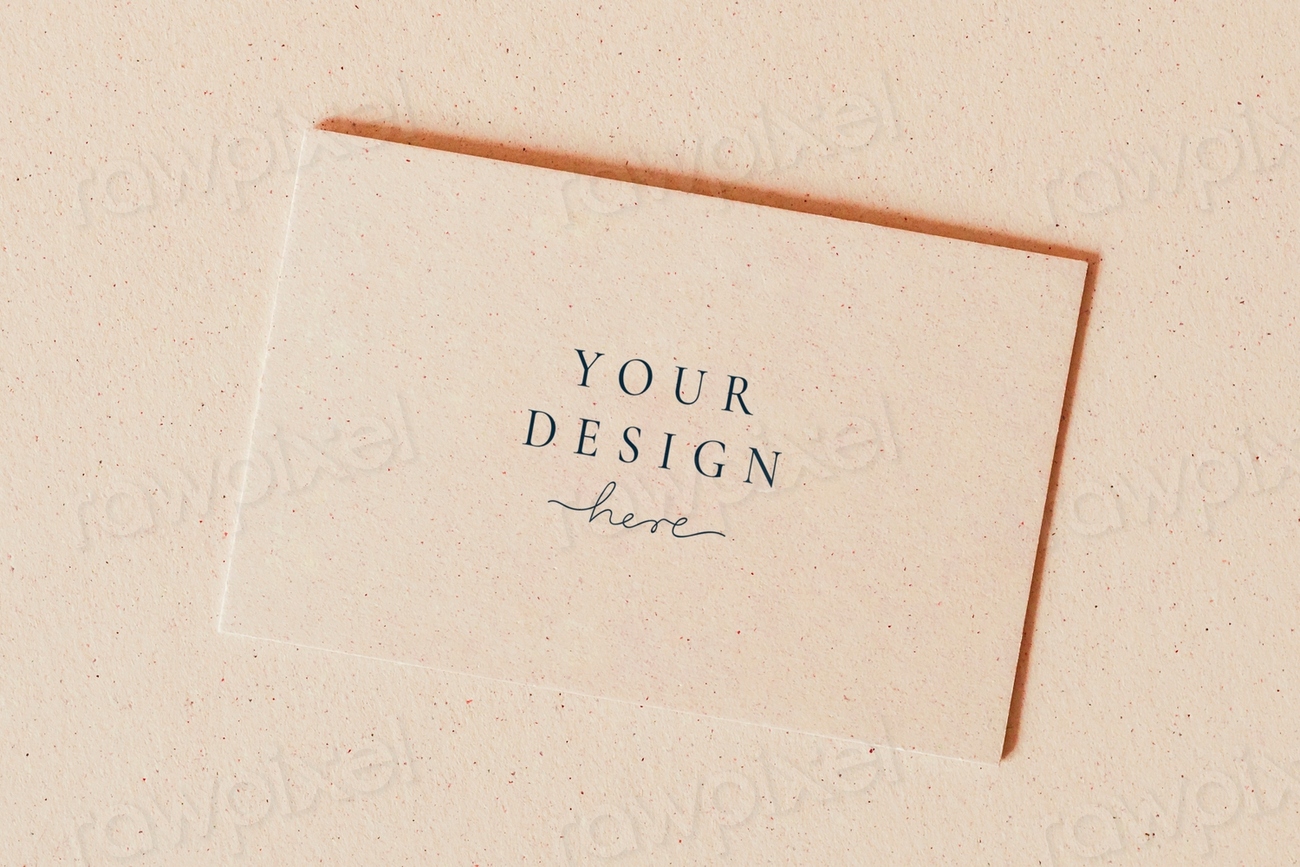 Blank Business Card Beige Background 