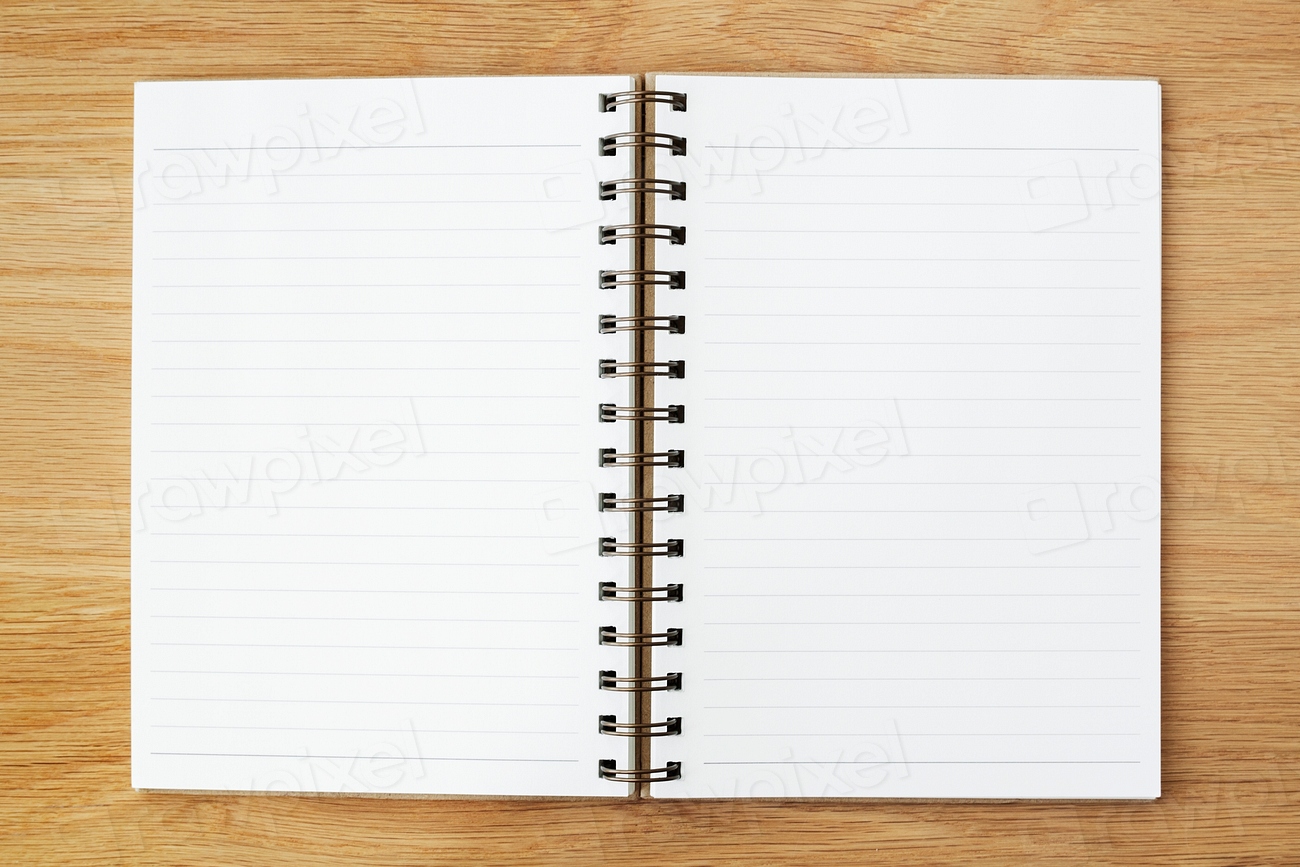 Blank lined notebook wooden table | Free Photo - rawpixel