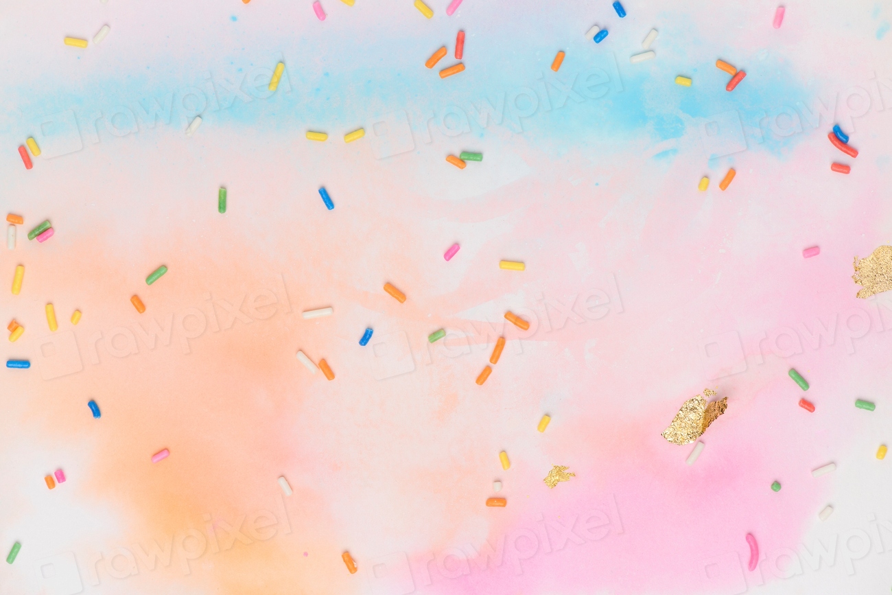 Sprinkles pastel watercolor wallpaper background | Free Photo - rawpixel