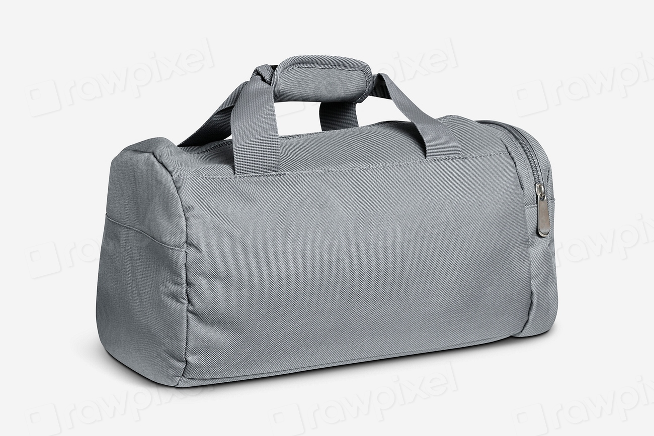 Gray duffle bag mockup psd Premium PSD Mockup rawpixel