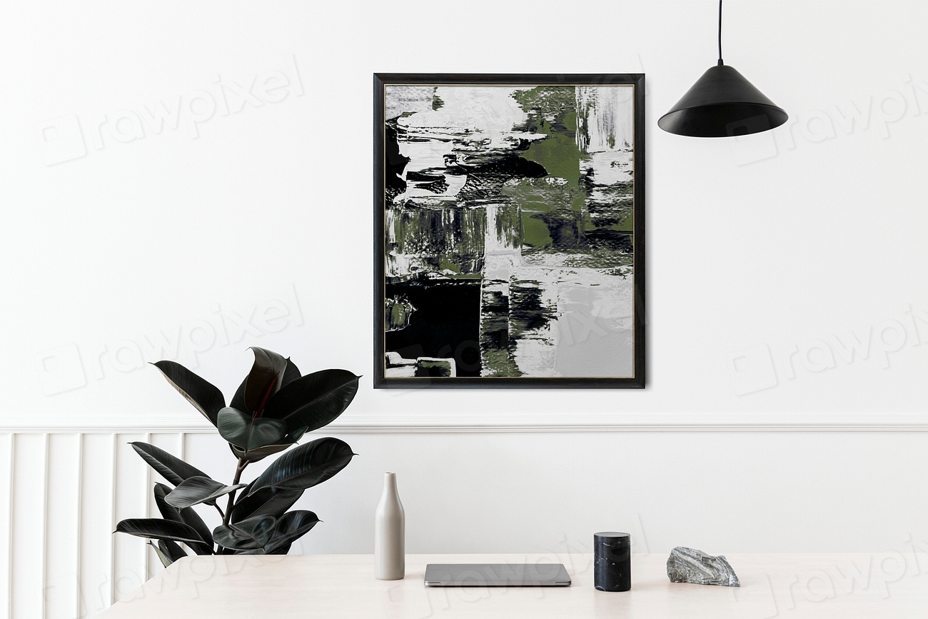 Picture frame psd mockup, abstract Premium PSD Mockup rawpixel