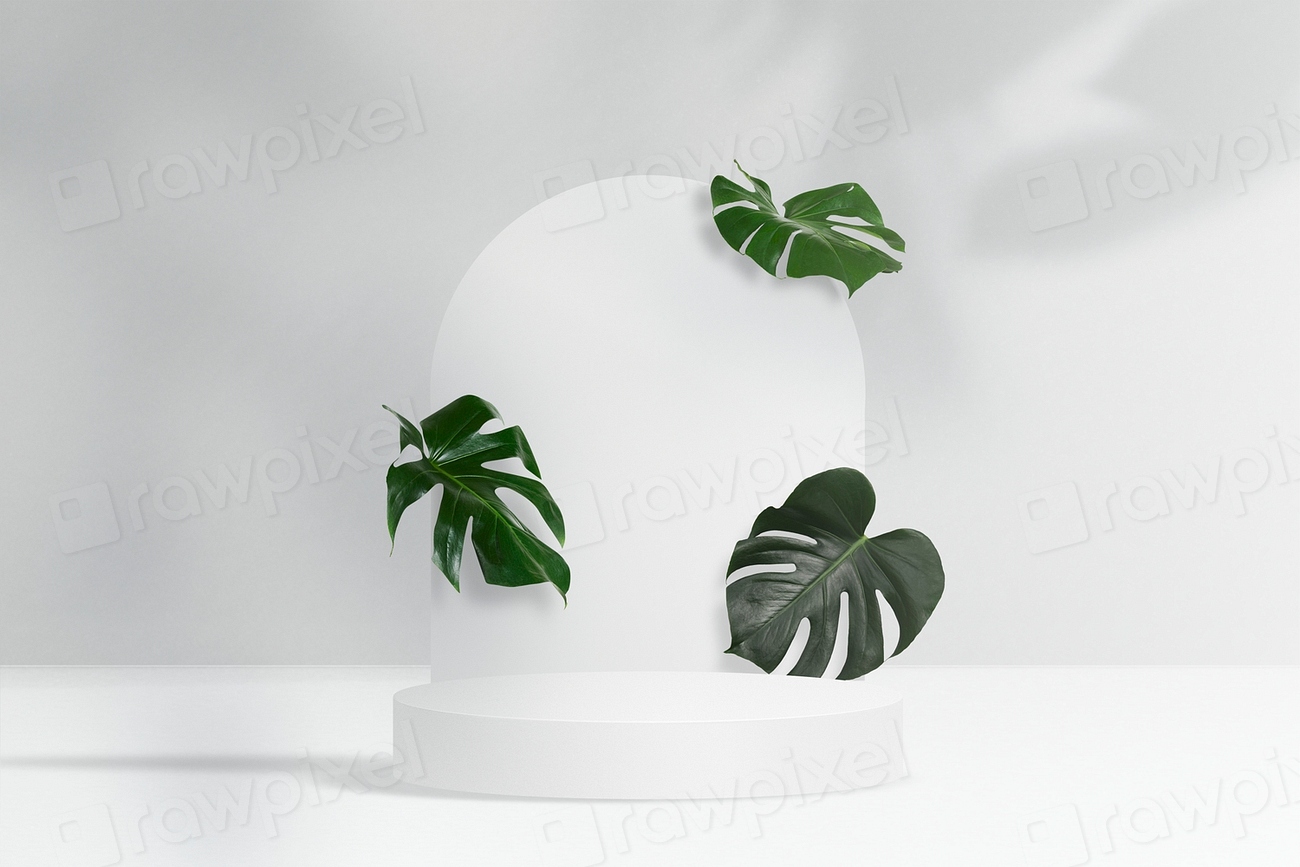 Botanical product backdrop Mockup free