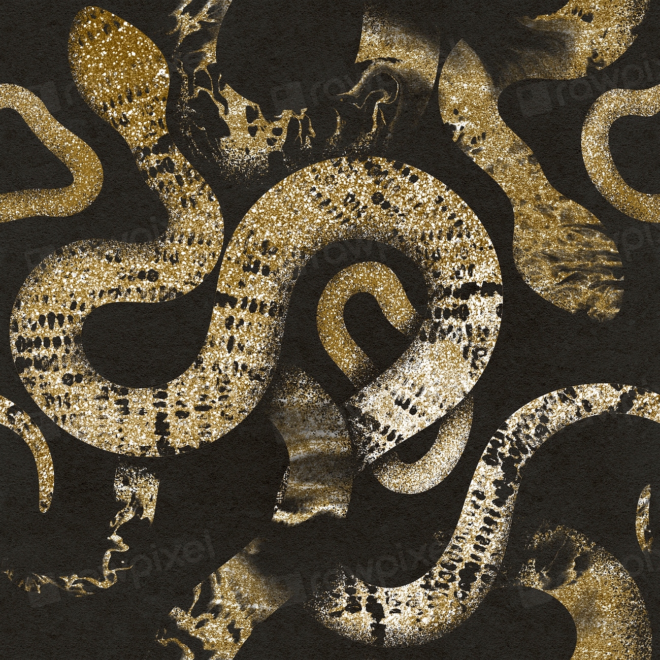 Gold snake pattern background, animal | Premium PSD - rawpixel