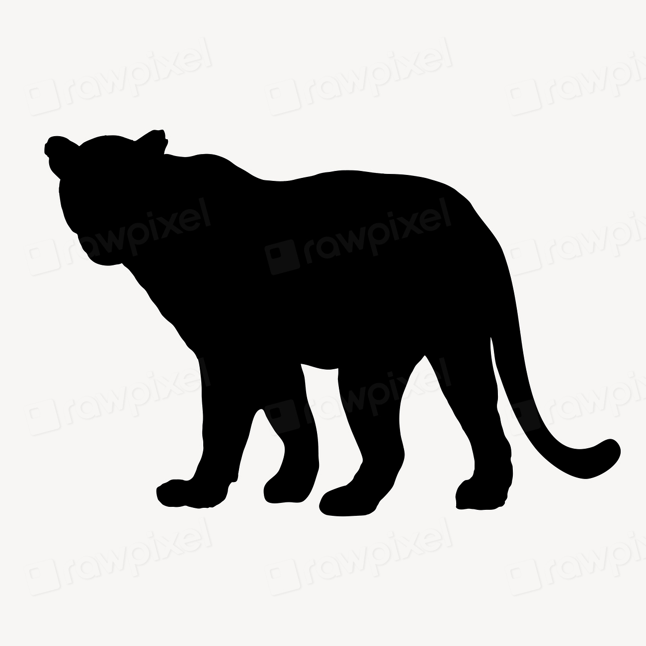 Tiger silhouette, safari animal illustration | Premium Vector - rawpixel
