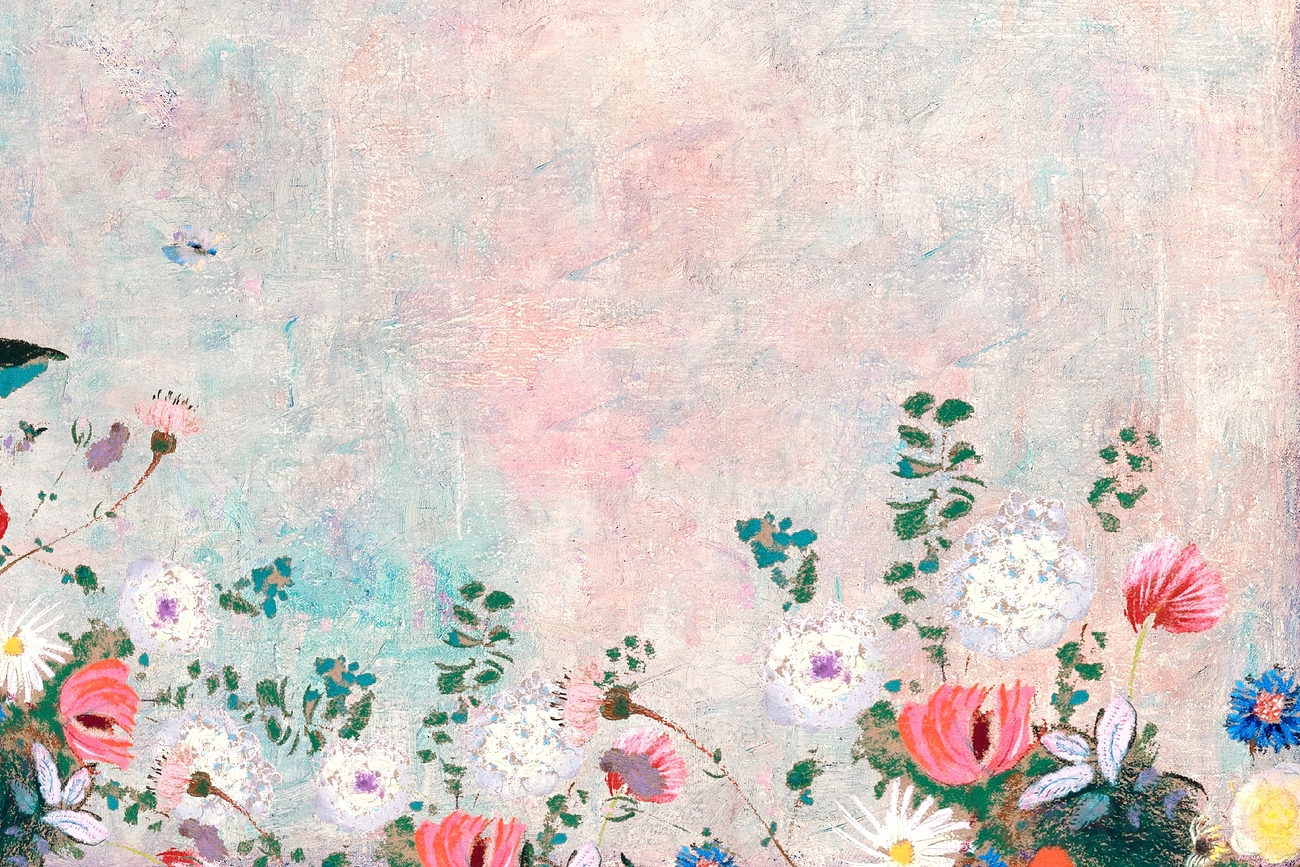 Pink Floral Wall Textured Background Premium Photo Illustration