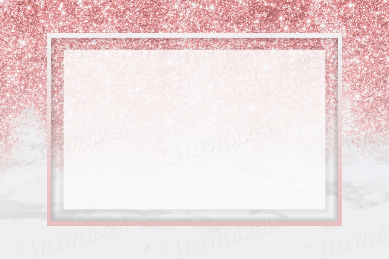 Pink gold rectangle frame on glittery | Premium Vector - rawpixel
