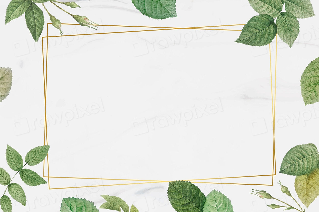 Rectangle gold frame foliage pattern | Premium Vector - rawpixel