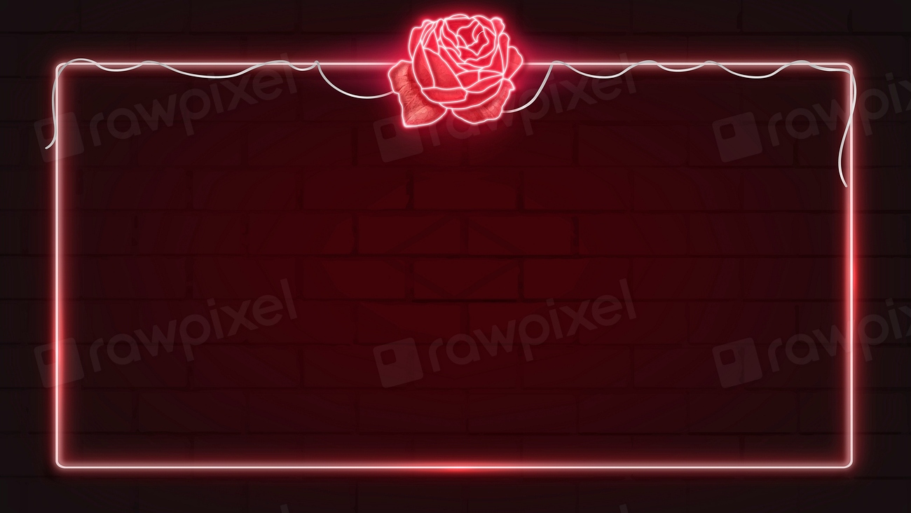 Neon red rectangle frame wallpaper | Premium Vector - rawpixel
