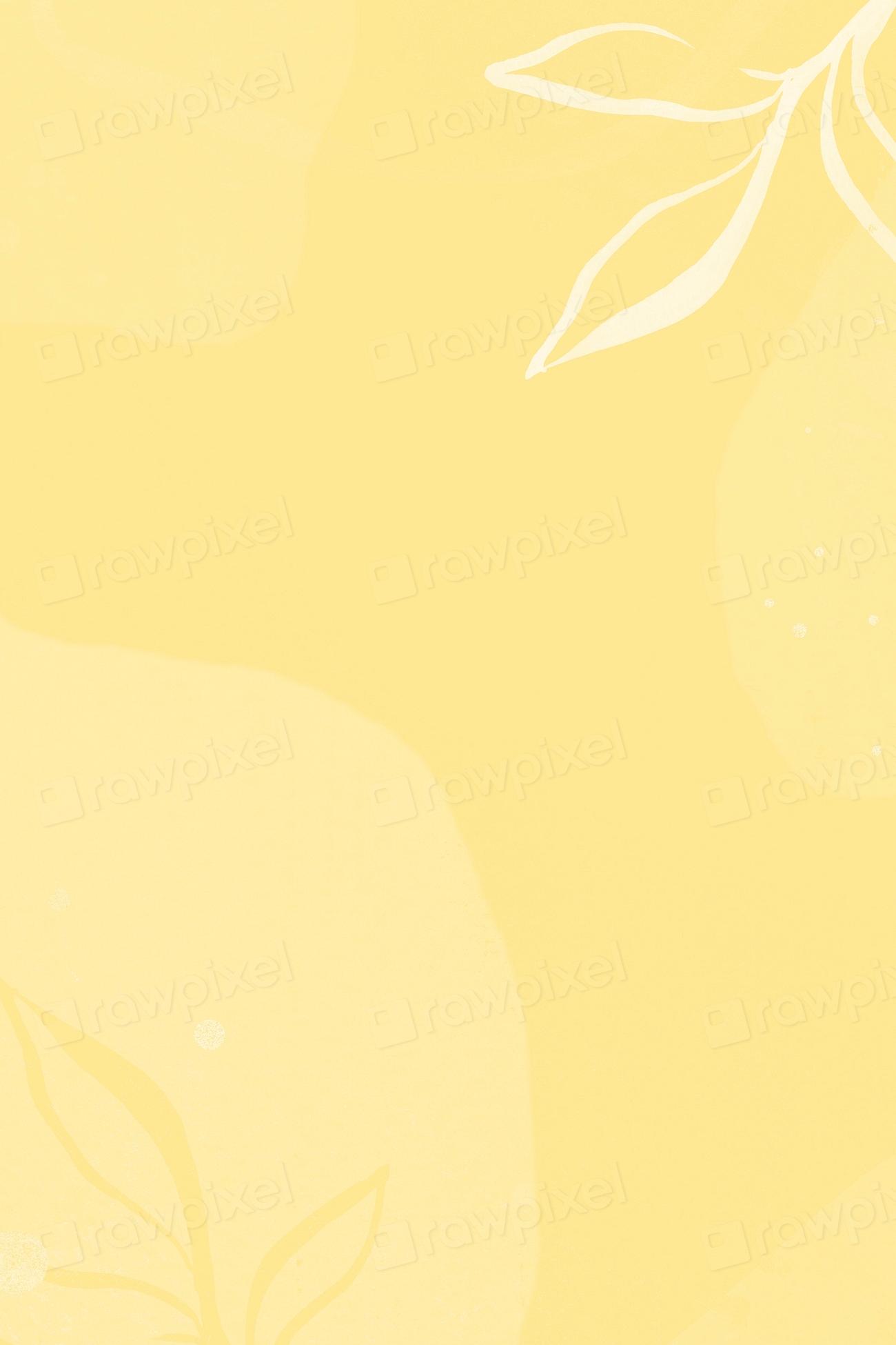 Memphis leaves pattern yellow background | Premium Photo - rawpixel