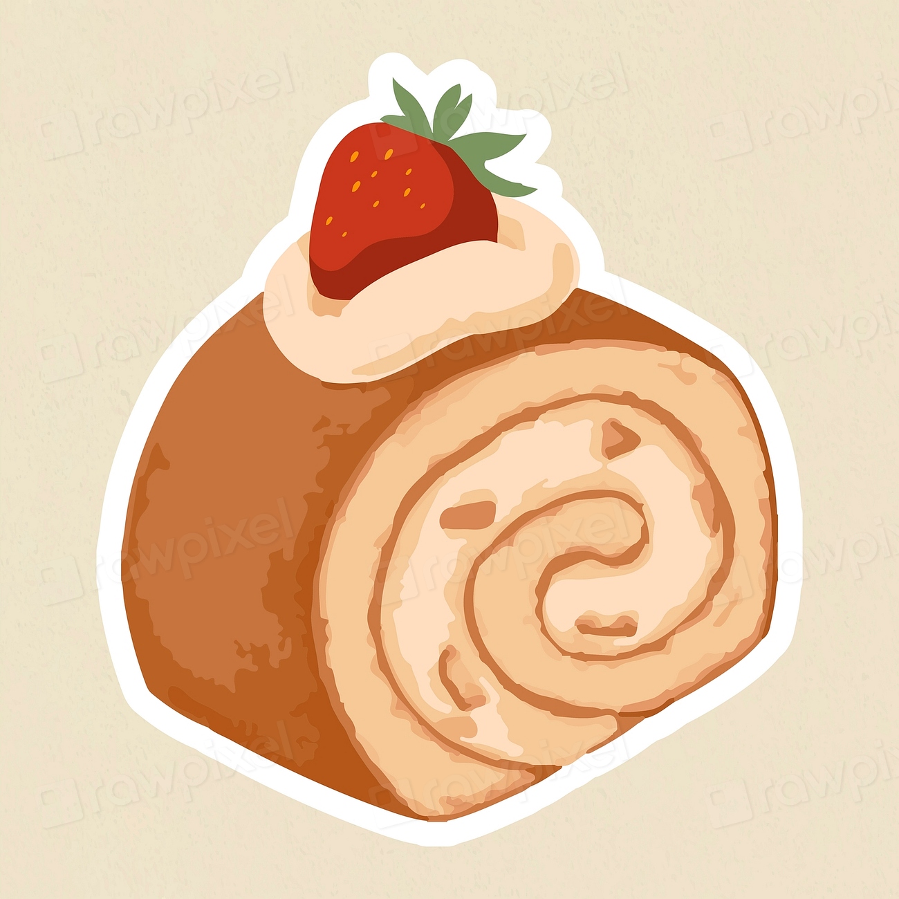 Vectorized hand drawn strawberry shortcake | Premium Vector - rawpixel