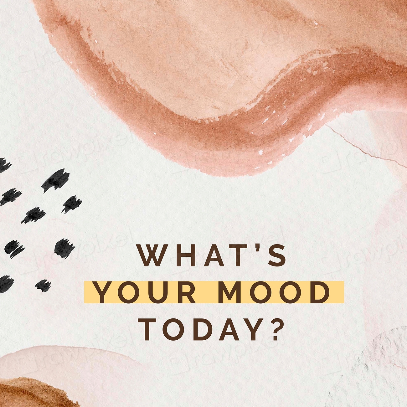 What's your mood today? watercolor | Free Vector Template - rawpixel