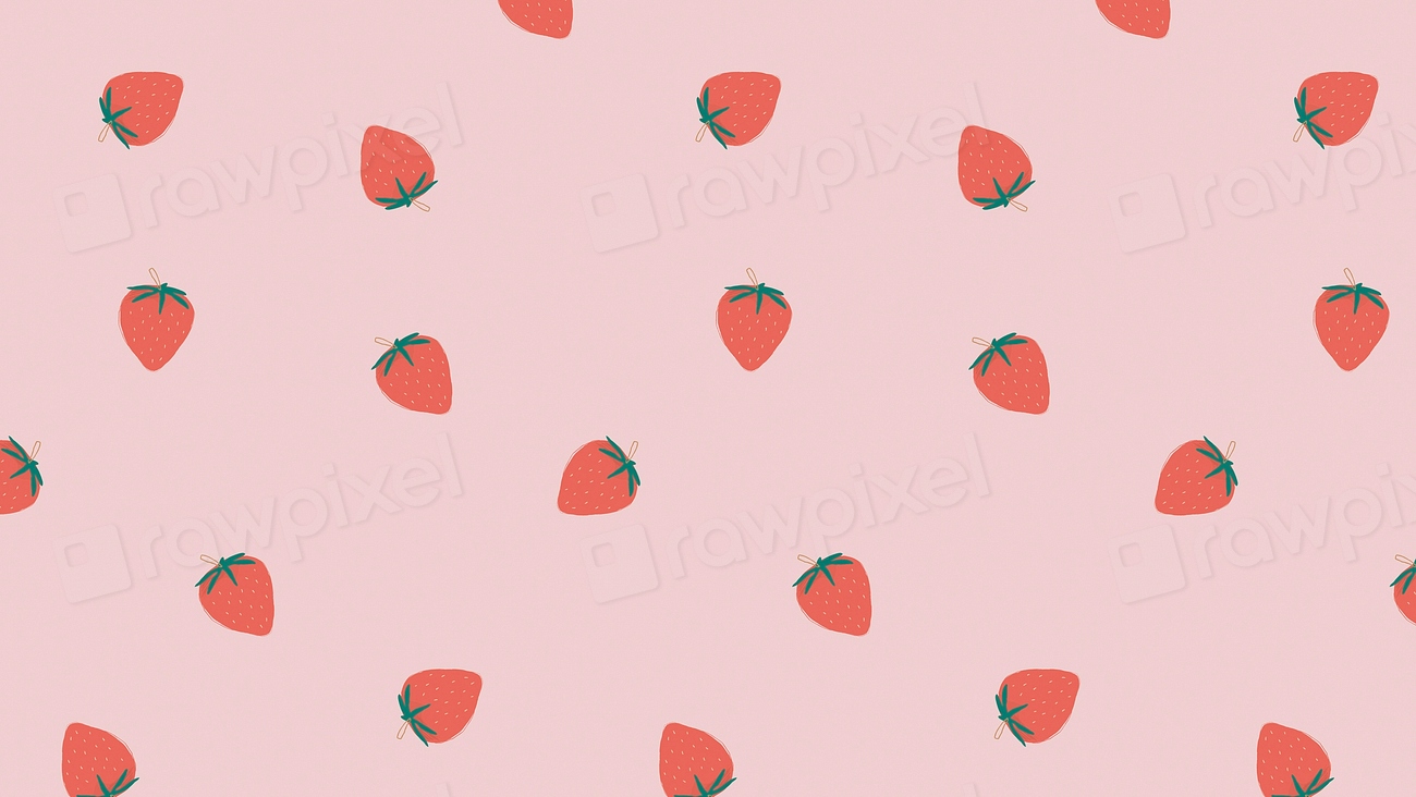 Hand drawn strawberry pattern pastel Premium Photo rawpixel