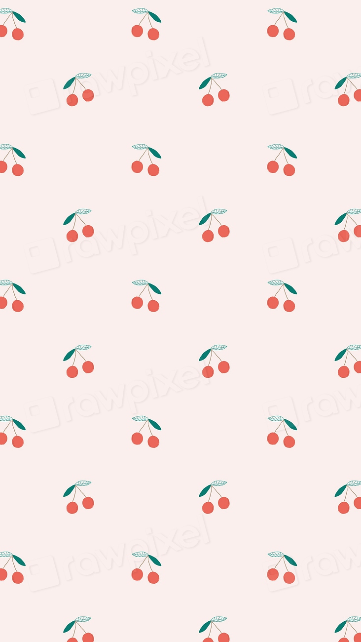 Psd hand drawn cherry pattern | Premium PSD - rawpixel