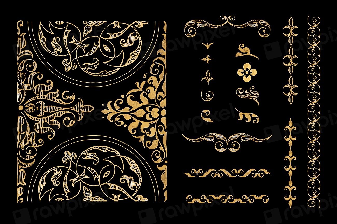 Gold vintage Victorian divider vector Premium Vector rawpixel
