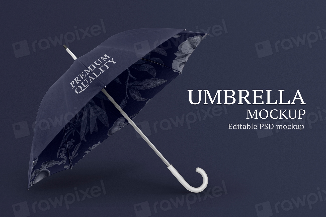 Umbrella mockup psd in blue | Premium PSD - rawpixel