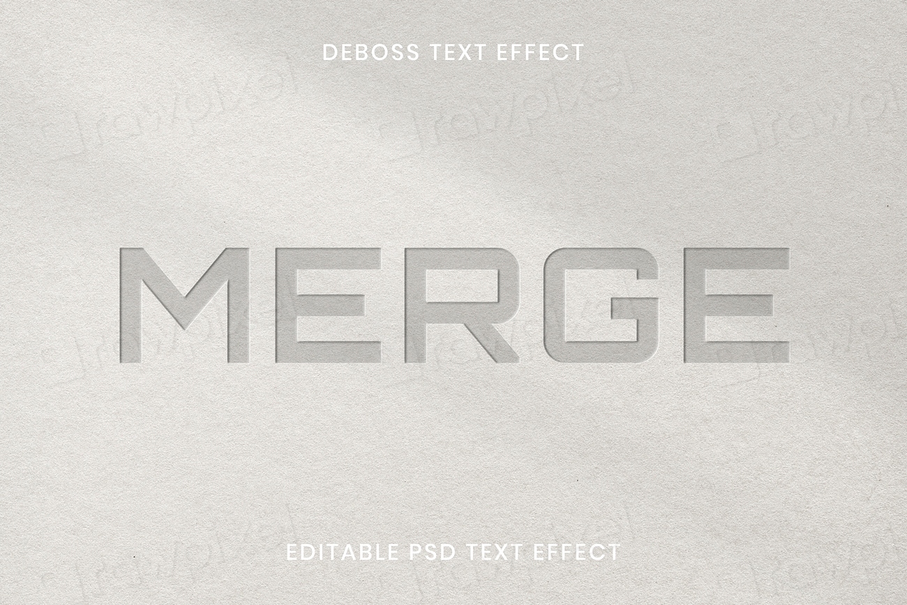 Debossed text effect psd editable Premium PSD Addon rawpixel