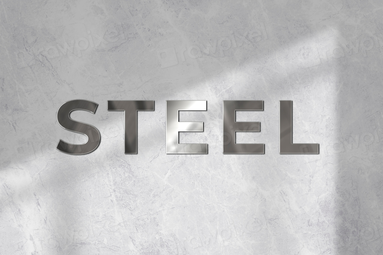 Steel text psd metallic style | Premium PSD - rawpixel