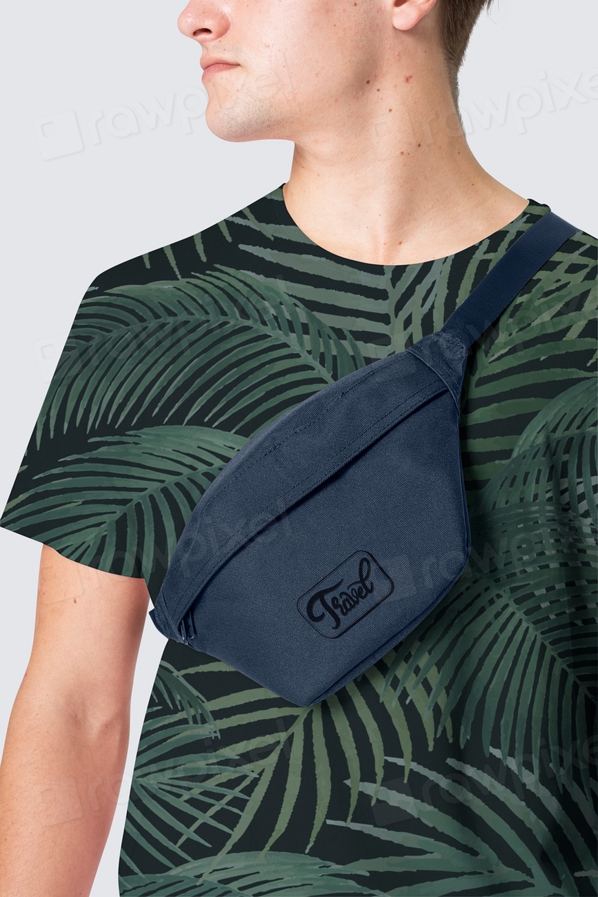 Navy fanny pack psd mockup Premium PSD Mockup rawpixel