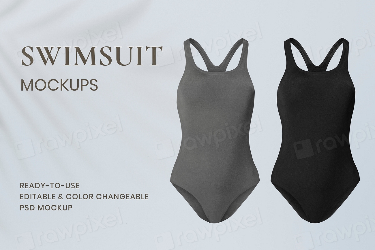 Editable swimsuit mockup psd summer | Premium PSD - rawpixel