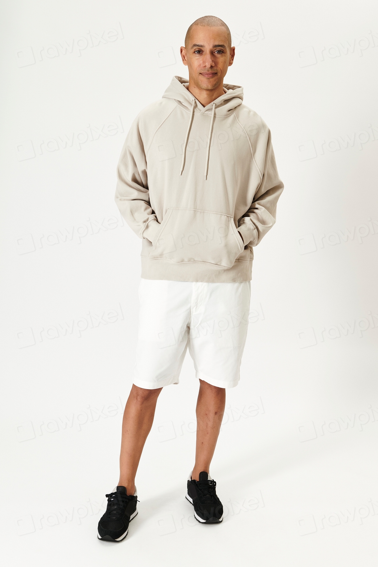 Men's beige hoodie sweatshirt mockup | Premium Photo - rawpixel