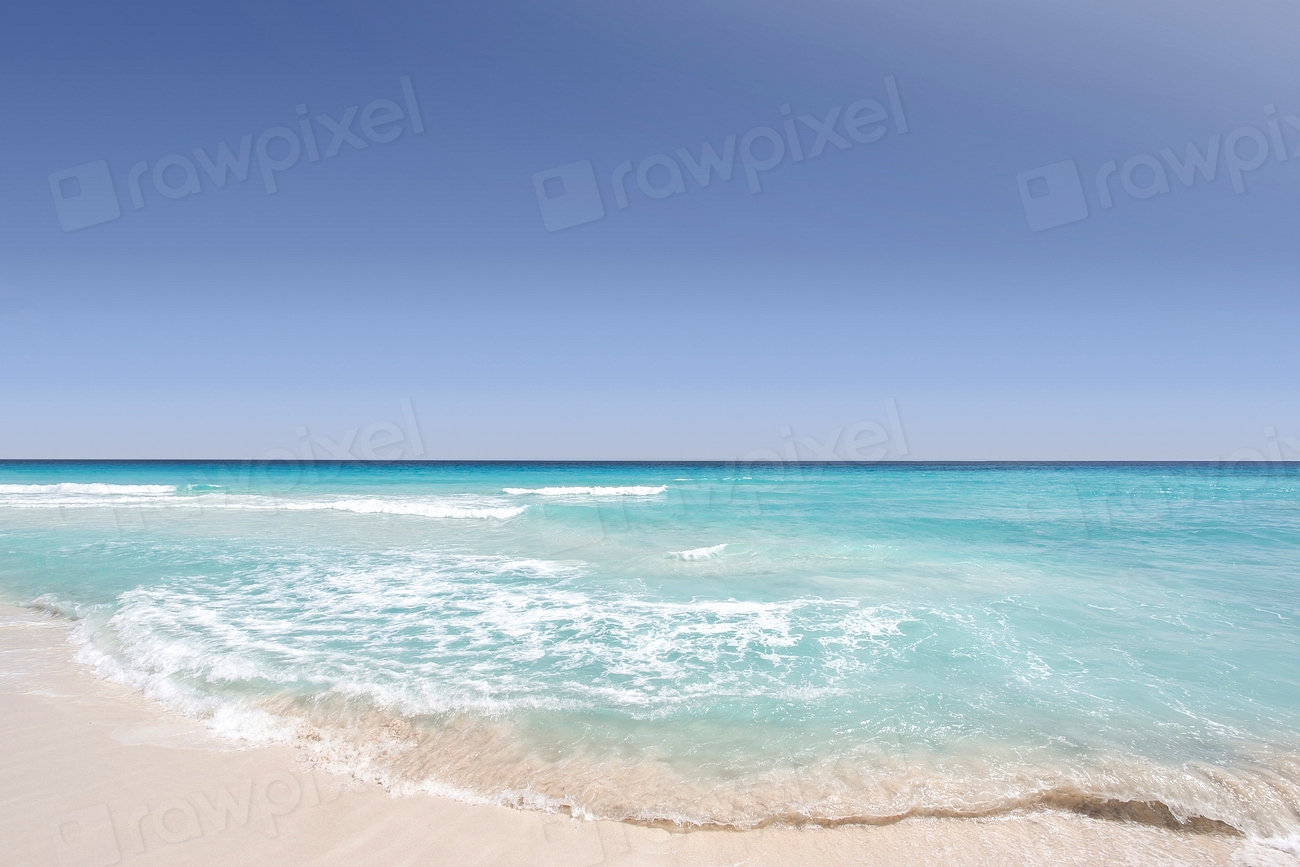 Clear blue ocean washing sandy | Free Photo - rawpixel