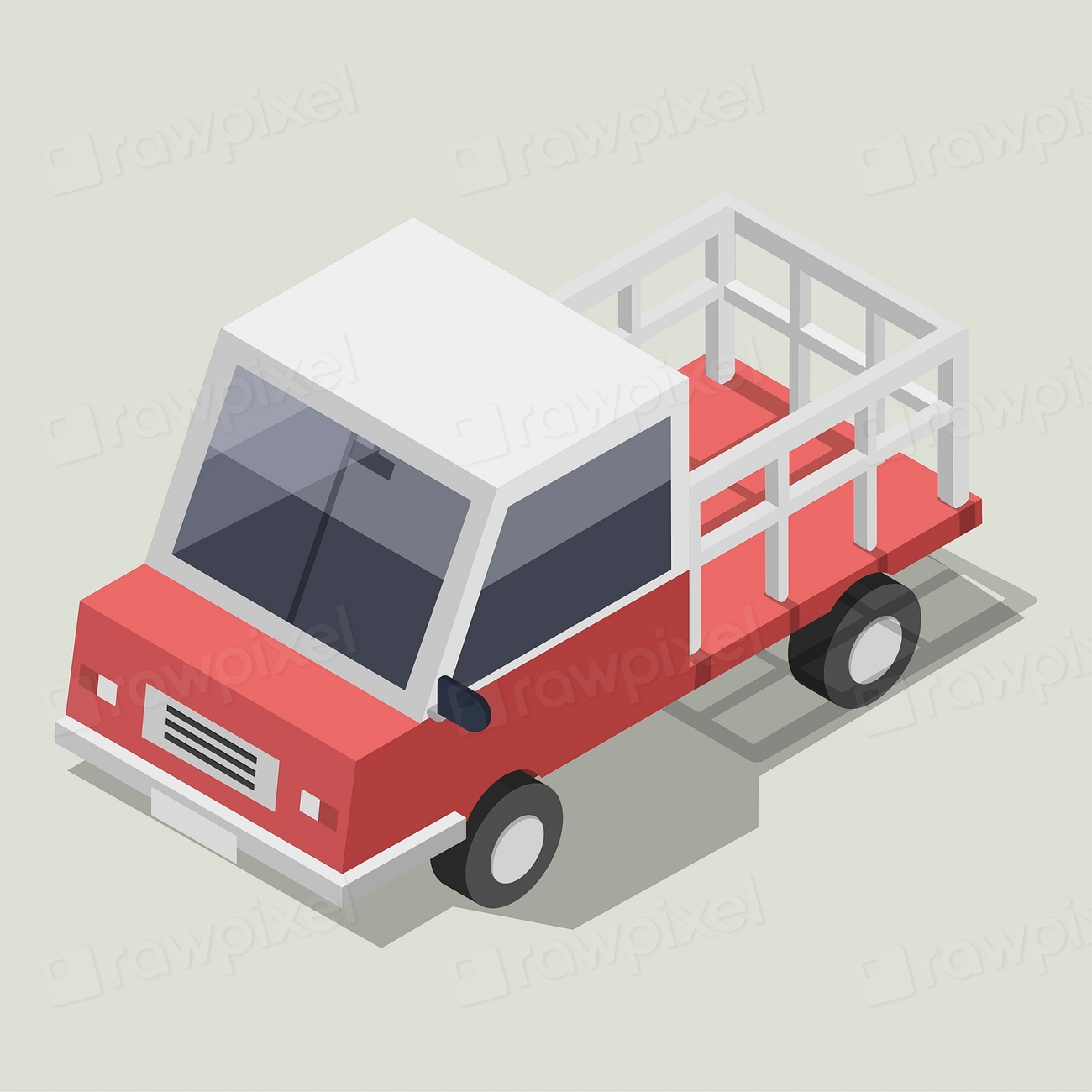 Vector of red truck icon | Premium Vector - rawpixel
