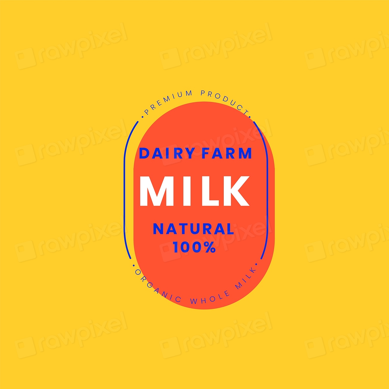 Dairy farm milk logo badge | Free Vector - rawpixel