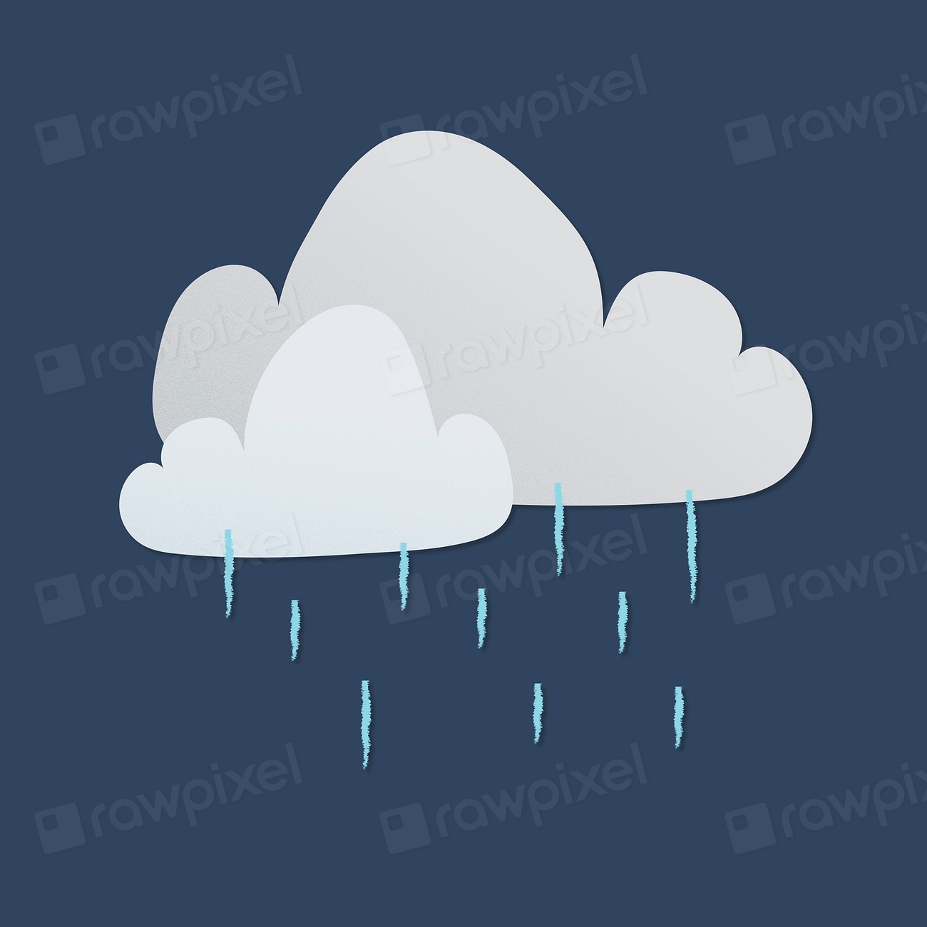 Cute rainy cloud sticker, printable | Free Vector - rawpixel