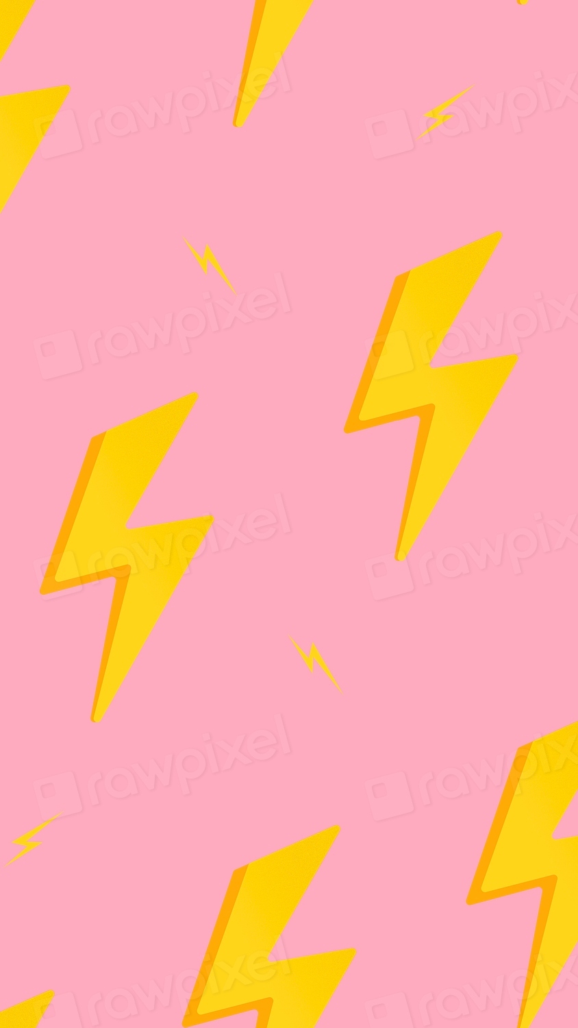 Lightning bolt phone wallpaper, cute | Free Photo - rawpixel