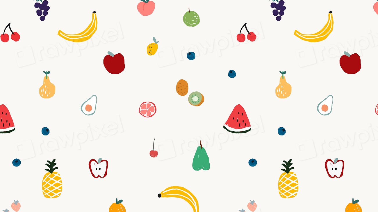 Fruits desktop wallpaper vector, cute Premium Vector rawpixel