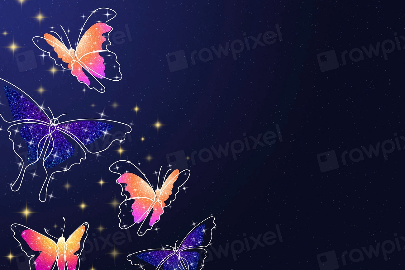 Sparkly butterfly background, aesthetic violet | Premium Vector - rawpixel